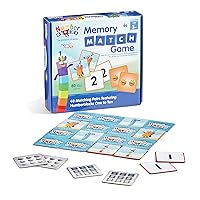 hand2mind Numberblocks Memory Match Game, Memory Card Game, Matching Games for Toddlers, Tile Game, Preschool Math Games for Kids Ages 3-5, Number Toys, Counting Toys, Toddler Learning Activities