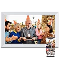 Digital Picture Frame WiFi, 15.6 Inch Frameo Digital Photo Frame, 32GB Memory, 1920*1080 IPS HD Touch Screen, Auto-Rotate, Share Pictures Video Instantly, Gift for Mom, Wedding, Birthday, Anniversary