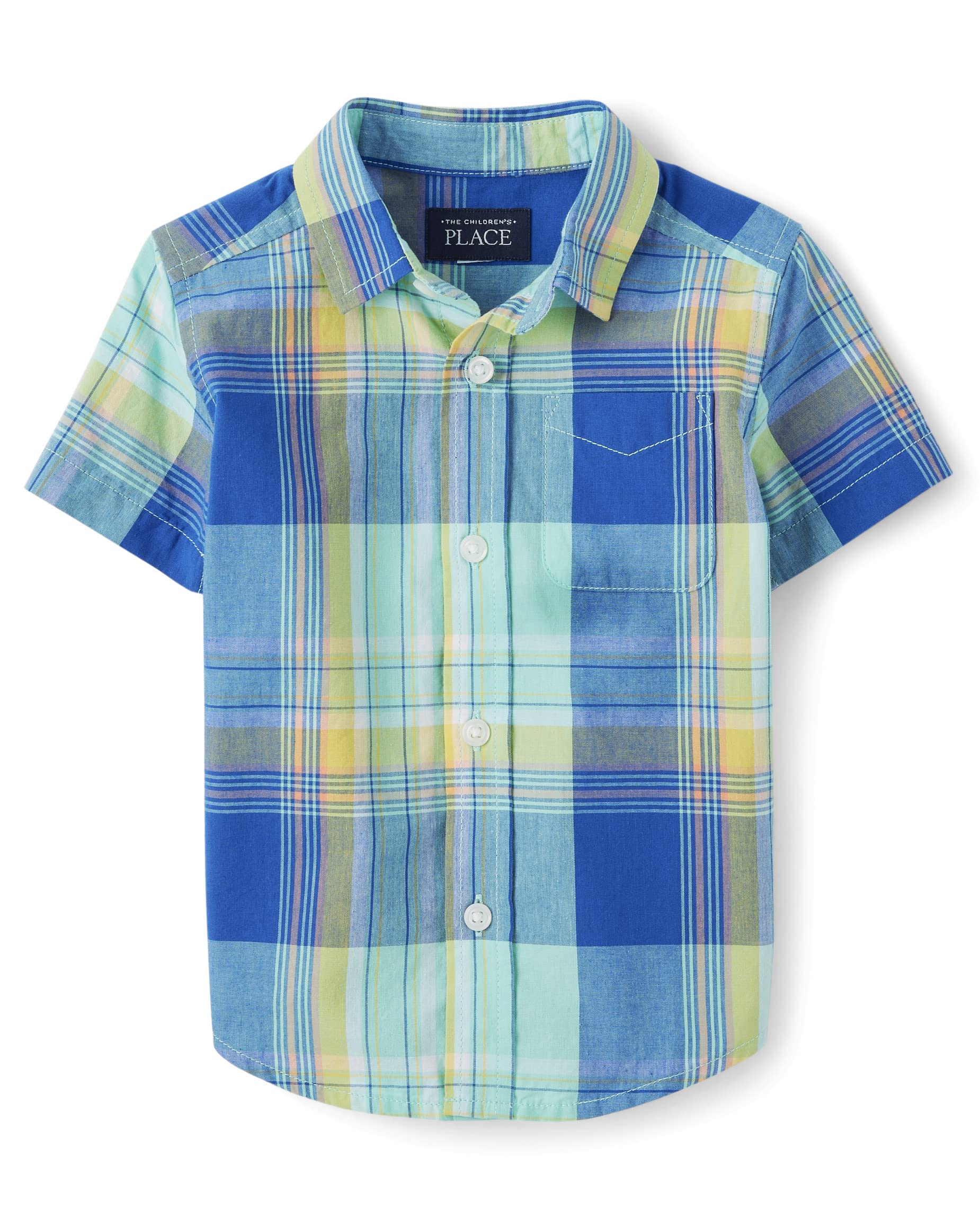 The Children's Place baby boys Short Sleeve Button Down Shirt