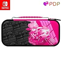 PDP Nintendo Switch Travel Case Plus GLOW with Wrist Strap, Built-in Stand & Game Storage Pockets, Switch Lite/OLED Compatible: Grand Prix Princess Peach (Glow in the Dark)