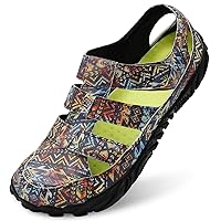 L-RUN Women's Fisherman Footbed Sandal with Comfort Wide Widths Mens Roman Sandals Platform Bohemia Women 9, Men 7.5 M US