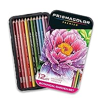 Prismacolor Premier Colored Pencils, Soft Core, Botanical Garden Set, Adult Coloring, 12 Count