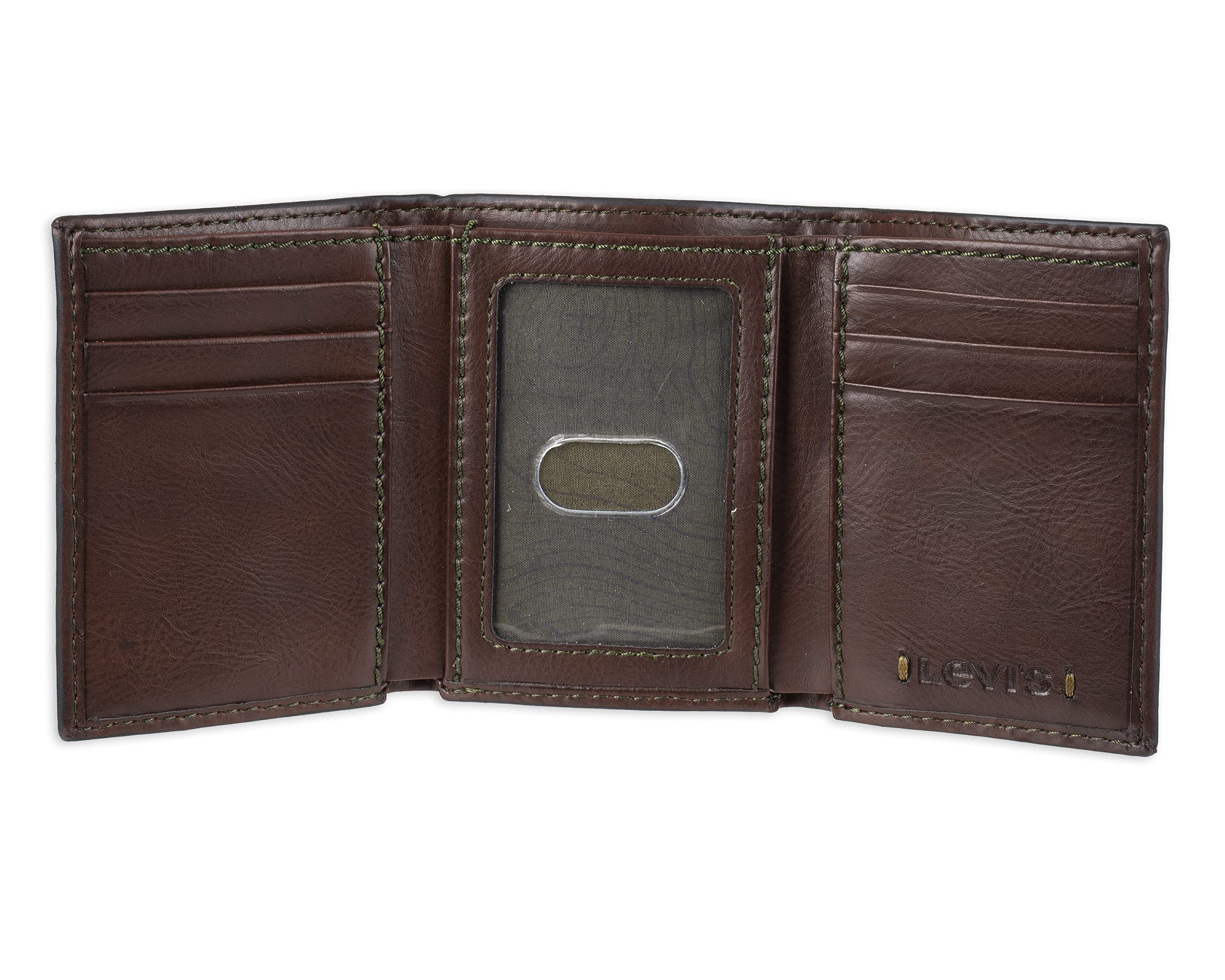 Levi's Men's Sleek and Slim Trifold Minimalist Wallet