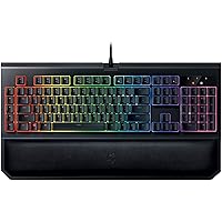 Razer BlackWidow Chroma V2 - RGB Mechanical Gaming Keyboard - Ergonomic Wrist Rest - Tactile & Clicky Green Switches (Renewed)