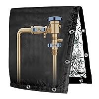 Backflow Preventer Insulated Cover (5˚F) 6-Layer Fabric Pipe Insulation Cover,UV Coated for Water Well Pump Covers and Sprinkler Valve Covers,Winter Freeze Protection (24