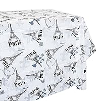 Paris Tower Table Cloth Party Supplies 2 Pack
