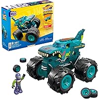 Mega Hot Wheels Monster Trucks Building Toy Playset with 187 Pieces, 1 Micro Action Figure Driver, Gift Ideas for Kids Age 5+ Years