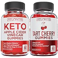60 Keto Apple Cider Vinegar Gummies Advanced Weight Loss + 60 Tart Cherry Gummies with Celery Seed Extract