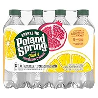 Poland Spring Sparkling Water, Pomegranate Lemonade, 16.9 oz. Bottles (Pack of 8)