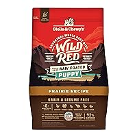 Wild Red Dry Dog Food Raw Coated High Protein Grain & Legume Free Puppy Prairie Recipe, 3.5 lb. Bag