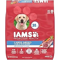 IAMS Proactive Health Large Breed Adult Dry Dog Food Lamb & Rice Recipe, 30 lb. Bag
