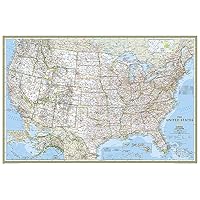 National Geographic United States Wall Map - Classic - Laminated (Poster Size: 36 x 24 in) (National Geographic Reference Map)