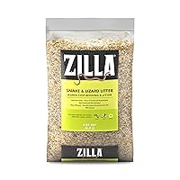 Zilla Snake and Lizard Litter Substrate, Made with Aspen Chips, Ultra Absorbent Bedding, Easy to Clean, 8 Quarts