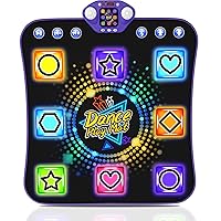 Girl Toys for 3-12 Year Old Gifts - Light Up 8 Buttons Dance Mat for Kids Age 4-8 Bluetooth Dance Pad - Kids Music Toy 8-12 Year Old Birthday Chirstmas Gifts for 3 4 5 6 7 8 9 10+ Year Old Boys Girls