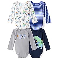 The Children's Place baby-boys And Newborn Long Sleeve Bodysuits 4-pack