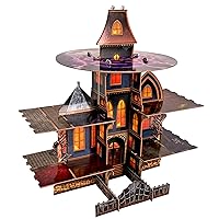 Beistle Durable Boardstock 3-Tier Spooky Haunted House Cupcake Stand for Halloween Party Supplies