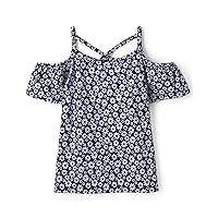 The Children's Place Girls' Short Sleeve Cold Shoulder Tops