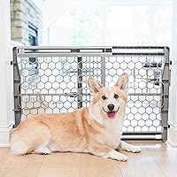 Carlson Pet Products Easy Fit Plastic Adjustable Pet Gate, Fits Openings 28-42