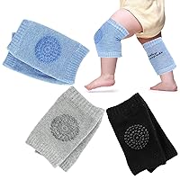 3 Pairs Baby Knee Pads Breathable Anti Slip Crawling Pads Soft Leg Warms Unisex Baby Comfortable Knee Ankle for Boys and Girls Walking Crawling