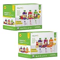 Organics Baby Food Stage 2 Variety Pack - Banana Blueberry Oatmeal, Pear Carrot Sweet Potato, Apple Banana Berries, Apple Mango Spinach, Apple Cherry 3.5 ounce pouch (Pack of 24)