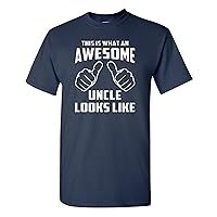 City Shirts Mens Awesome Uncle Looks Like Adult Funny T-Shirt Tee XL N. Blue (X Large, Navy Blue)