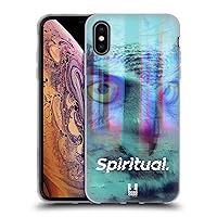 Head Case Designs Spiritual Owl Nature Glitch Soft Gel Case Compatible with Apple iPhone Xs Max