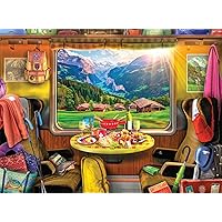 Buffalo Games - Lars Stewart - Swiss Train Ride - 1000 Piece Jigsaw Puzzle for Adults Challenging Puzzle Perfect for Game Nights - 1000 Piece Finished Size is 26.75 x 19.75