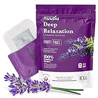 Nuubu | Deep Cleansing Foot Pads for Stress Relief, Better Sleep & Foot Care | Premium Japanese Organic Foot Patches with Ginger Powder | Natural Effective Foot Patch to Boost Energy (10 Patches)