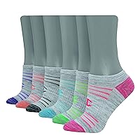 Champion Women's Socks, Performance No Show Socks, Women's Athletic Cushioned Socks, 6-Pair Pack