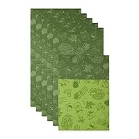 DII Fridge Liner Collection Non-Adhesive, Cut to Fit, 12x24, Artichoke Green Market, 6 Piece