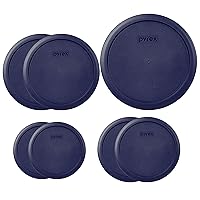 Bundle - 7 Items: (1) 7402-PC 6/7-Cup Blue Lid, (2) 7201-PC 4-Cup Blue Lids, (2) 7200-PC 2-Cup Blue Lids, (2) 7202-PC 1-Cup Blue Lids Made in the USA