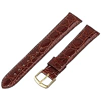 Hadley-Roma Men's 18mm Leather Watch Strap, Color:Brown (Model: MS2001RAC-180)