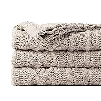 Battilo Light Grey Throw Blanket for Couch, Woven Chenille Knit Throw Blanket Versatile for Chair, 51 x 67 Inch Super Soft Warm Decorative Blanket for Bed, Sofa and Living Room