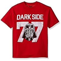 STAR WARS Boys' Big Vader Dark Side 77 Jersey Graphic Tee