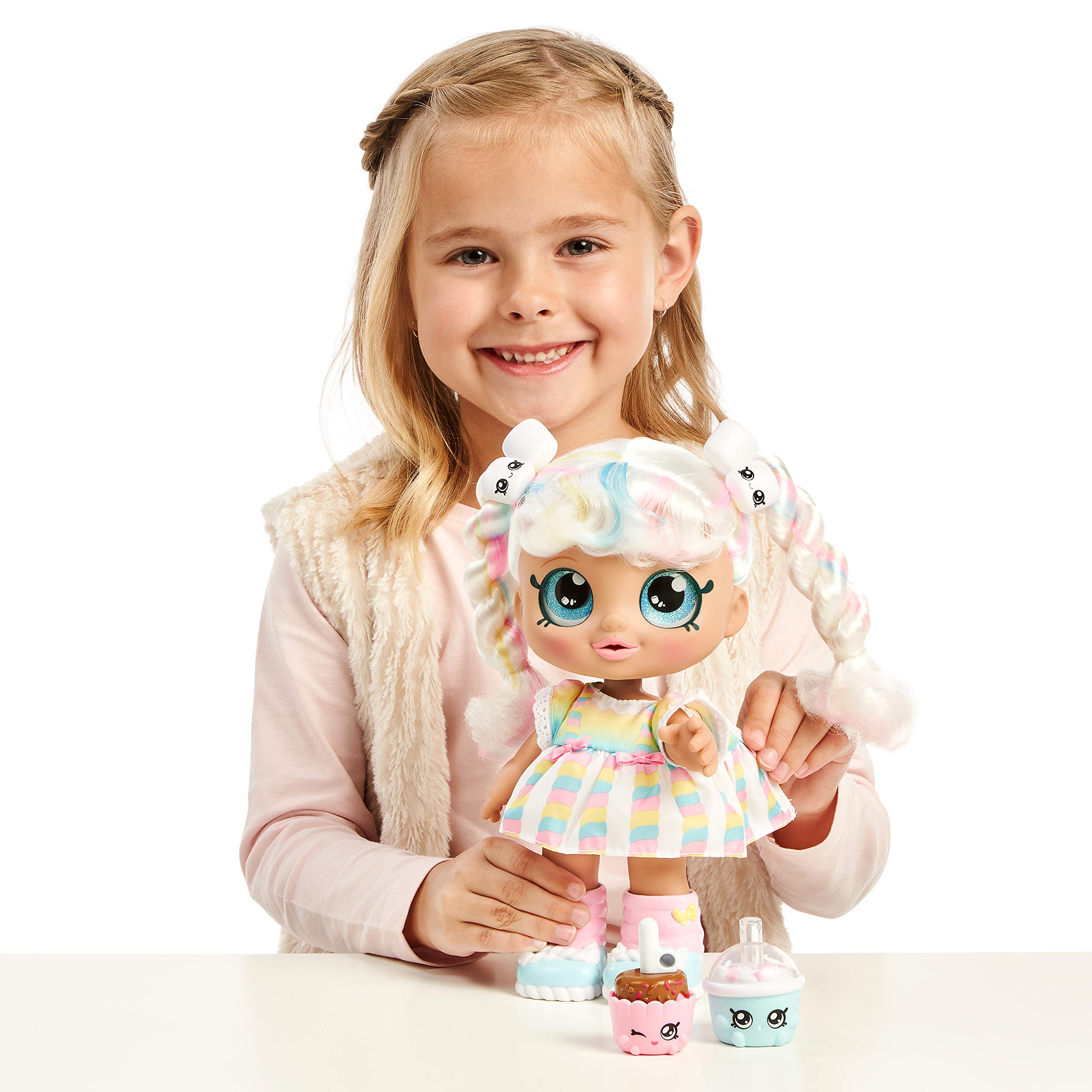 Kindi Kids Snack Time Friends - Pre-School Play Doll, Marsha Mello - for Ages 3+ | Changeable Clothes and Removable Shoes - Fun Play, for Imaginative Kids