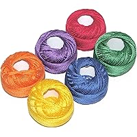 Finca Perle Cotton ~ Size #5 ~ Thread Sampler Pack for Sewing, Embroidery, and Quilting (03 - Crayon)