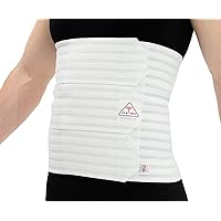 Men’s Breathable Elastic Postsurgical Recovery Binder, Abdominal and Back Support Wrap/Binder, Made in USA, 12” Wide, Best Abdominal Binder for Men with Body-Shaping Effect, I AB-412(M) W 2XL