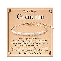 Artificial Pearl Bracelet for Women, Mom/Mother-in-Law/Nana/Aunt/Grandma, Birthday Christmas Mothers Day Wedding Day