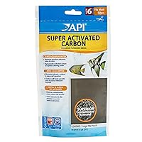 API SUPER ACTIVATED CARBON Aquarium Canister Filter Filtration Pouch 1-Count, White (729A)