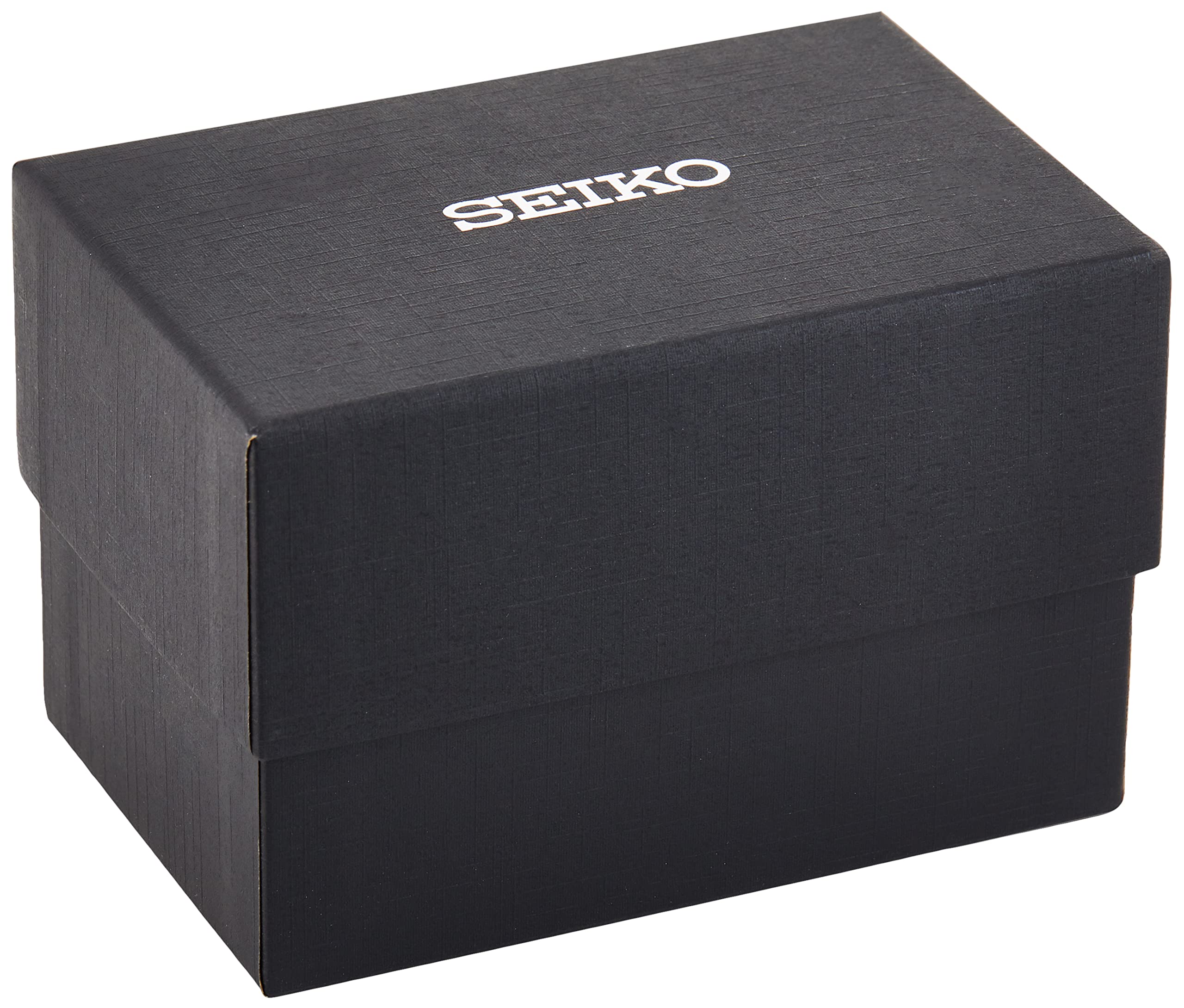 Seiko Men's Stainless Steel Japanese Quartz Silicone Strap, Black, Casual Watch (Model: SSB347)