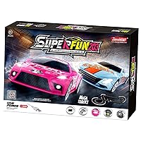SuperFun 203-1/43 USB Power Slot Car Racing Set, Layout Size: 65