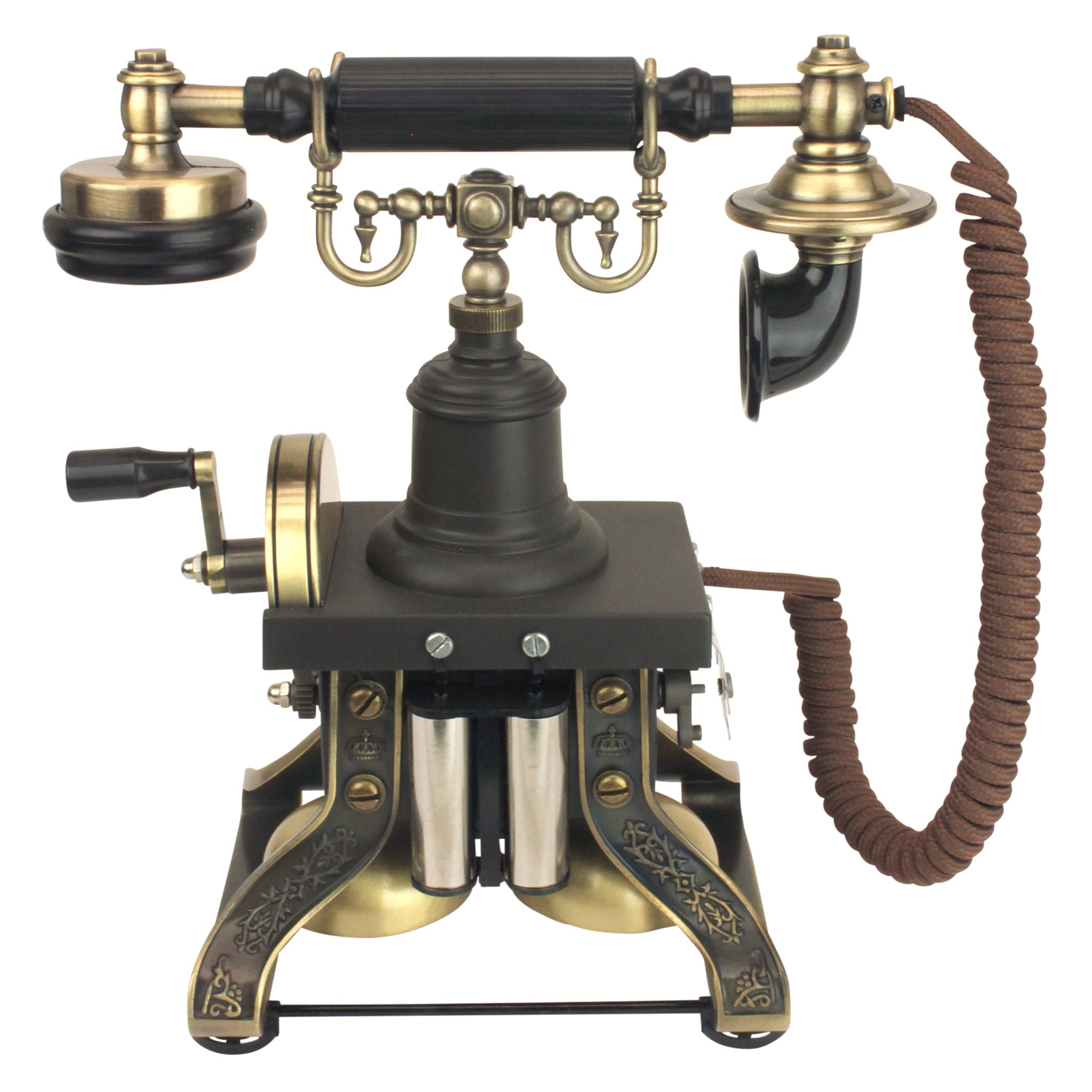 Design Toscano Antique Eiffel Tower 1892 Rotary Corded Retro Phone-Vintage Decorative Telephones, Bronze
