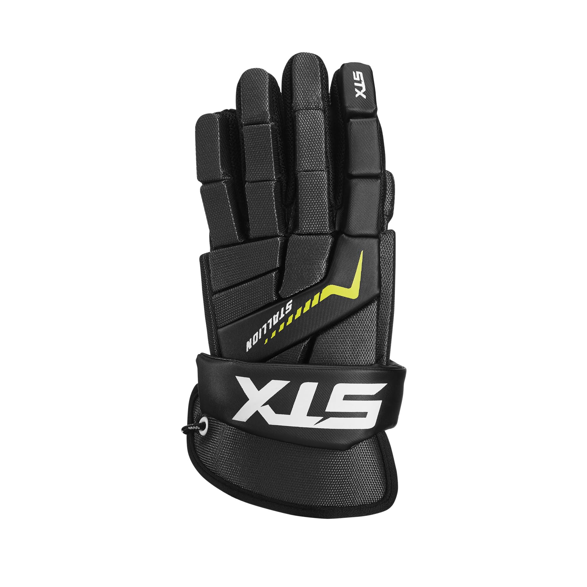 STX Stallion 200 Lacrosse Gloves, Black/Grey, Small