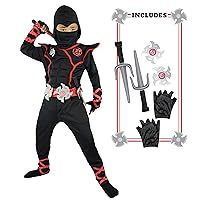 Spooktacular Creations Ninja Costume Deluxe Ninja Costume for Boys Halloween Ninja Costume Dress Up