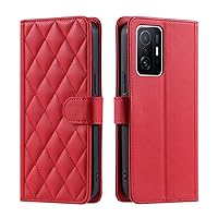 Cell Phone Case Wallet Compatible with Xiaomi 11T/ 11T Pro Wallet case with Credit Card Holder,Soft PU Leather Magnetic Wrist Shoulder Strap, Flip Folio Book PU Leather Phone case Shockproof Cover Wom