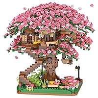 Cherry Blossom Tree Building Set,(2008pcs) Flowers Bonsai Tree Mini Blocks Kit for Adult,Japanese Sakura-Tree House Building Blocks Set,Gift Ideas for Girls 8 10 12 14+