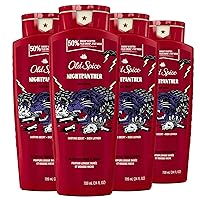 Old Spice Body Wash for Men, NightPanther, 24/7 Shower Freshness, 24 fl oz (Pack of 4)