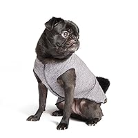 Sun Shield Dog Tee – T-Shirt for Canines – UV Protection, Pet Anxiety Relief, Wound Care – Protects Against Foxtails, Aids Alopecia - Machine Washable, All Season – Size 24 – Grey