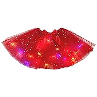 Petitebella Single Color Bling Stars Led Lights Girl Tulle Tutu 1-5y