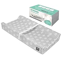 Contoured Changing Pad - Waterproof & Non-Slip, Includes a Cozy, Breathable, & Washable Matress Cover - Jool Baby